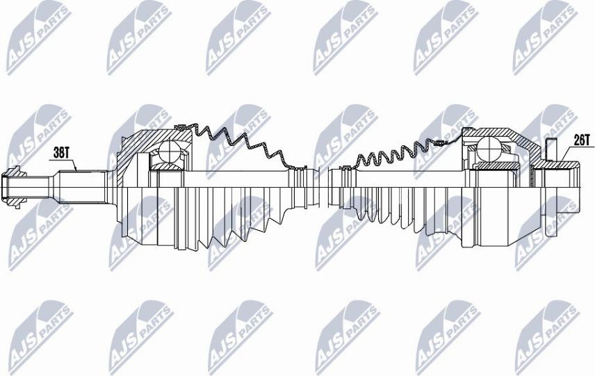 NTY NPW-VW-046 - Drivaxel xdelar.se