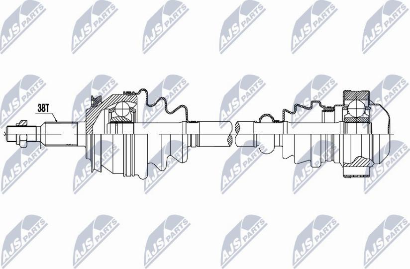 NTY NPW-VW-048 - Drivaxel xdelar.se