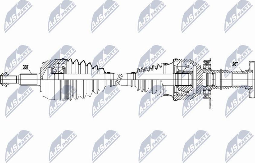 NTY NPW-VW-047 - Drivaxel xdelar.se