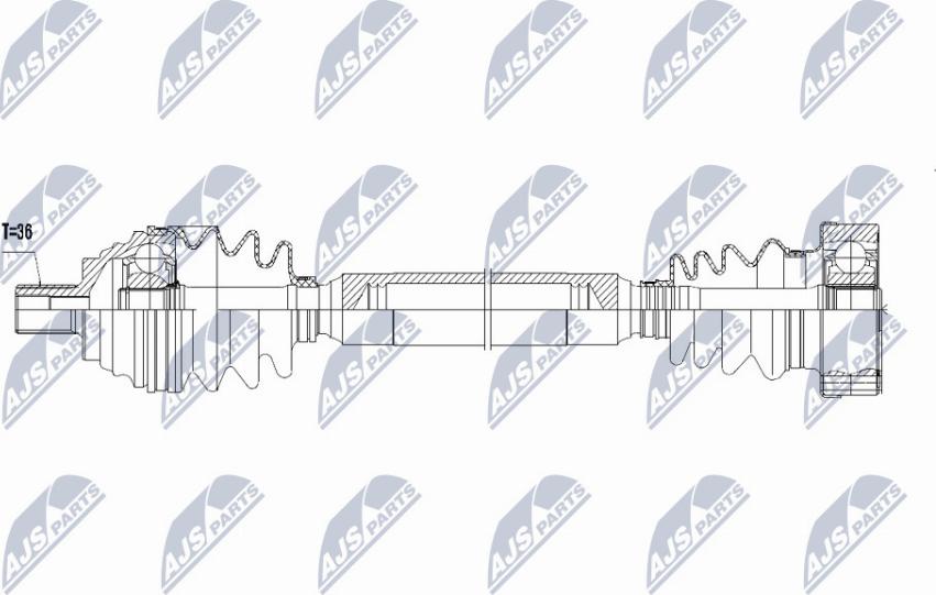 NTY NPW-VW-058 - Drivaxel xdelar.se