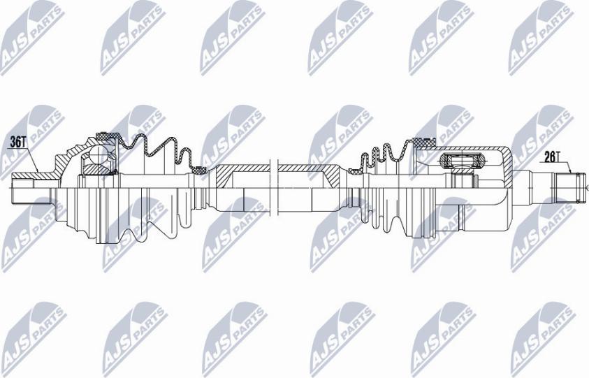 NTY NPW-VW-053 - Drivaxel xdelar.se