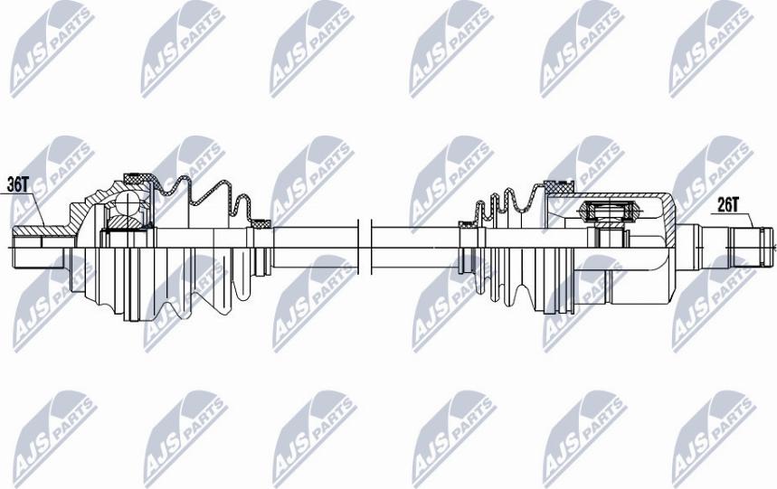 NTY NPW-VW-052 - Drivaxel xdelar.se