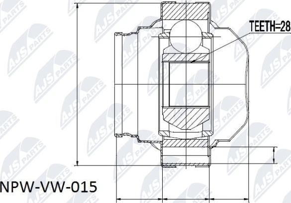 NTY NPW-VW-015 - Ledsats, drivaxel xdelar.se