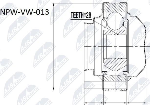 NTY NPW-VW-013 - Ledsats, drivaxel xdelar.se