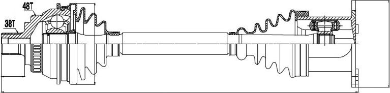 NTY NPW-VW-036 - Stickaxel, differential xdelar.se