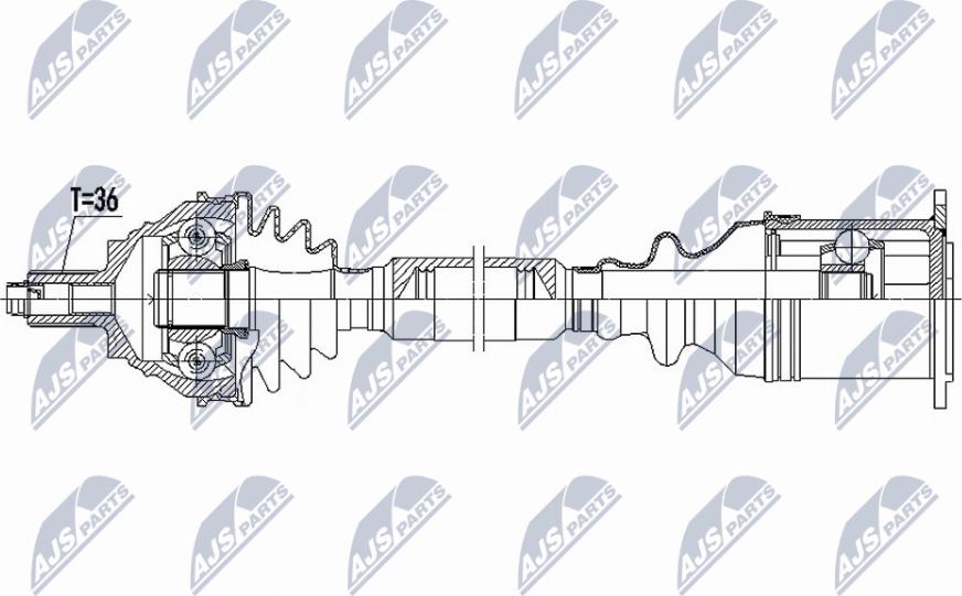 NTY NPW-VW-184 - Drivaxel xdelar.se