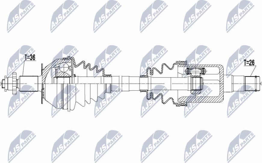 NTY NPW-VW-125 - Drivaxel xdelar.se