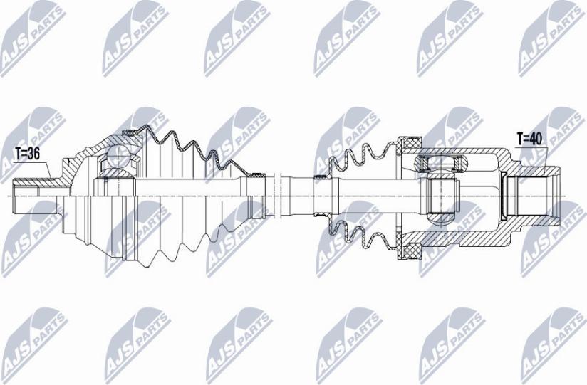 NTY NPW-VW-127 - Drivaxel xdelar.se