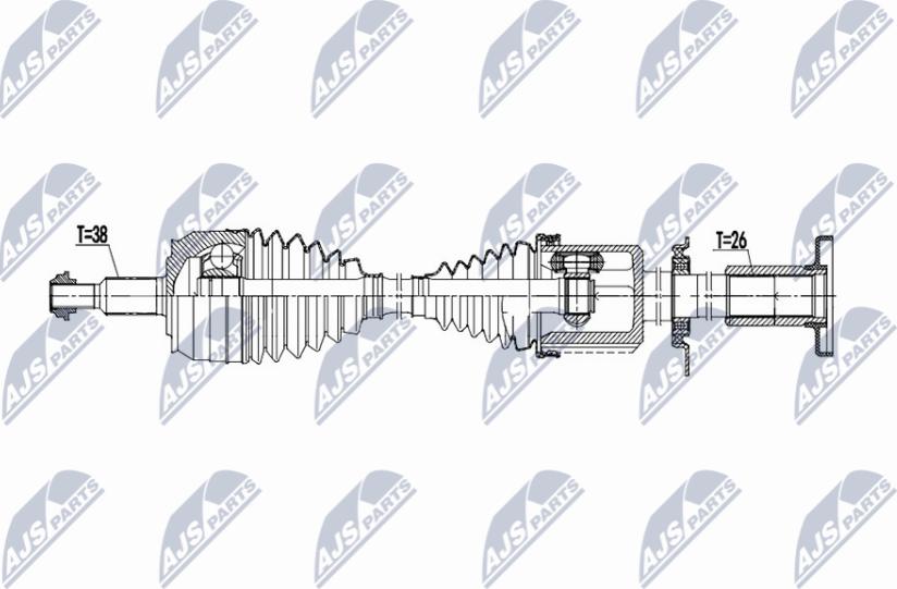 NTY NPW-VW-223 - Drivaxel xdelar.se