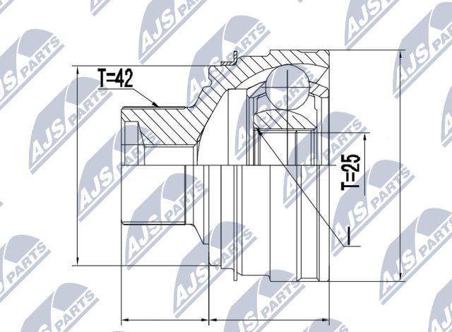 NTY NPZ-AU-055 - Ledsats, drivaxel xdelar.se