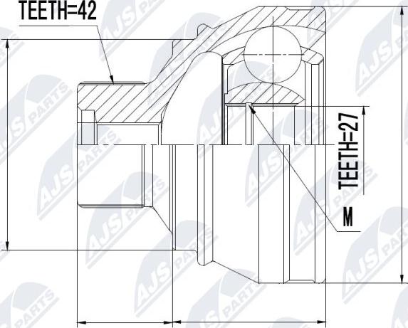 NTY NPZ-AU-052 - Ledsats, drivaxel xdelar.se