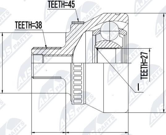 NTY NPZ-AU-009 - Ledsats, drivaxel xdelar.se