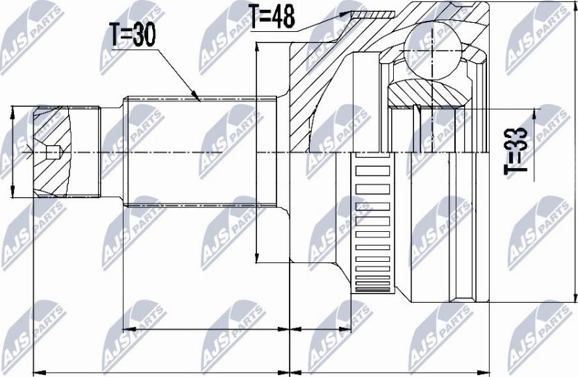 NTY NPZ-BM-010 - Ledsats, drivaxel xdelar.se