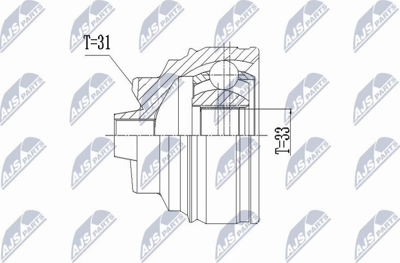 NTY NPZ-BM-011 - Ledsats, drivaxel xdelar.se