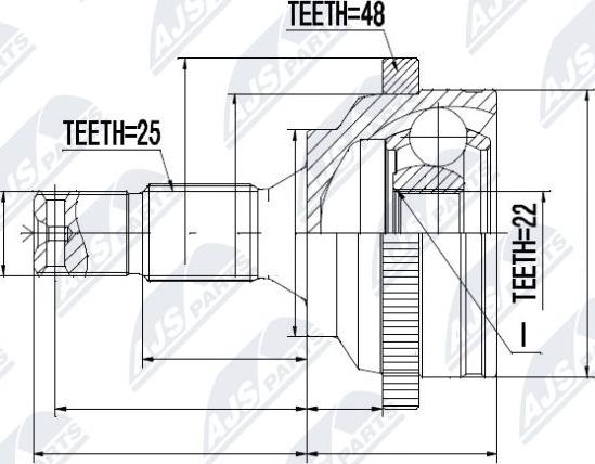 NTY NPZ-CT-016 - Ledsats, drivaxel xdelar.se