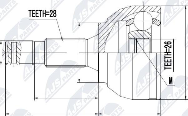 NTY NPZ-CT-021 - Ledsats, drivaxel xdelar.se