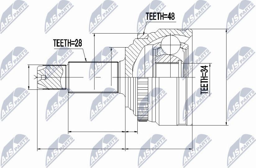 NTY NPZ-DW-028 - Ledsats, drivaxel xdelar.se