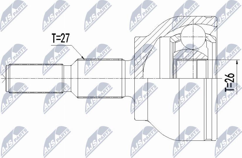 NTY NPZ-FR-044 - Ledsats, drivaxel xdelar.se