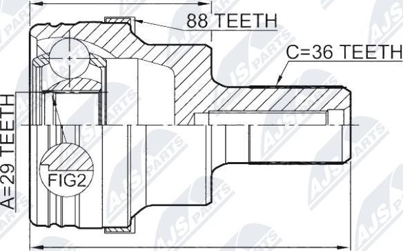 NTY NPZ-FR-046 - Ledsats, drivaxel xdelar.se