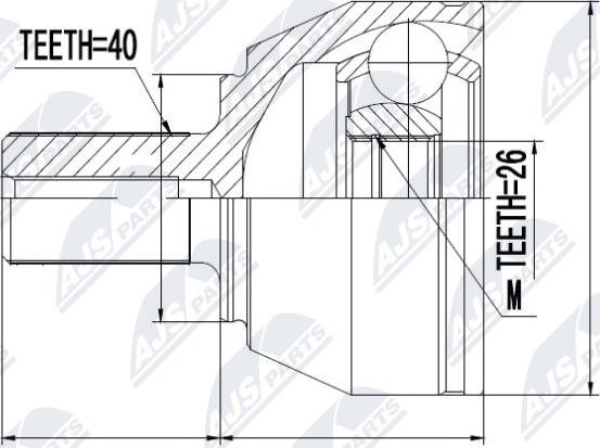 NTY NPZ-FR-040 - Ledsats, drivaxel xdelar.se