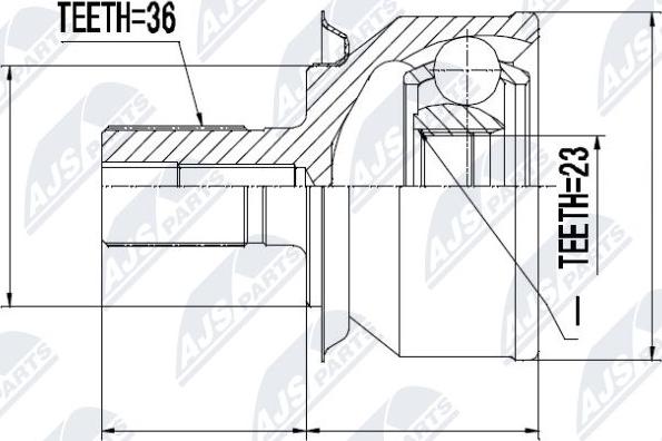 NTY NPZ-FR-031 - Ledsats, drivaxel xdelar.se