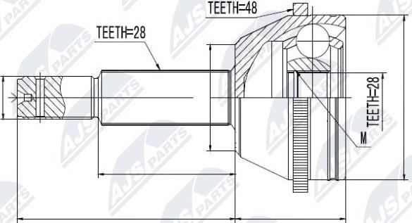 NTY NPZ-FR-038 - Ledsats, drivaxel xdelar.se