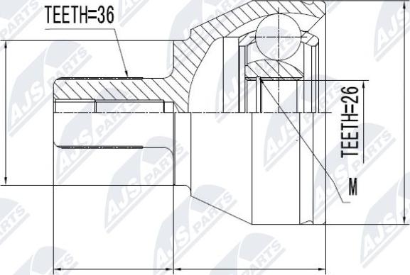 NTY NPZ-FR-027 - Ledsats, drivaxel xdelar.se