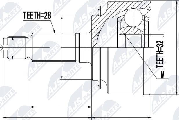 NTY NPZ-HD-044 - Ledsats, drivaxel xdelar.se