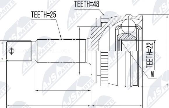 NTY NPZ-HY-544 - Ledsats, drivaxel xdelar.se