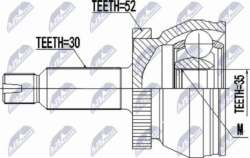 NTY NPZ-HY-554 - Ledsats, drivaxel xdelar.se