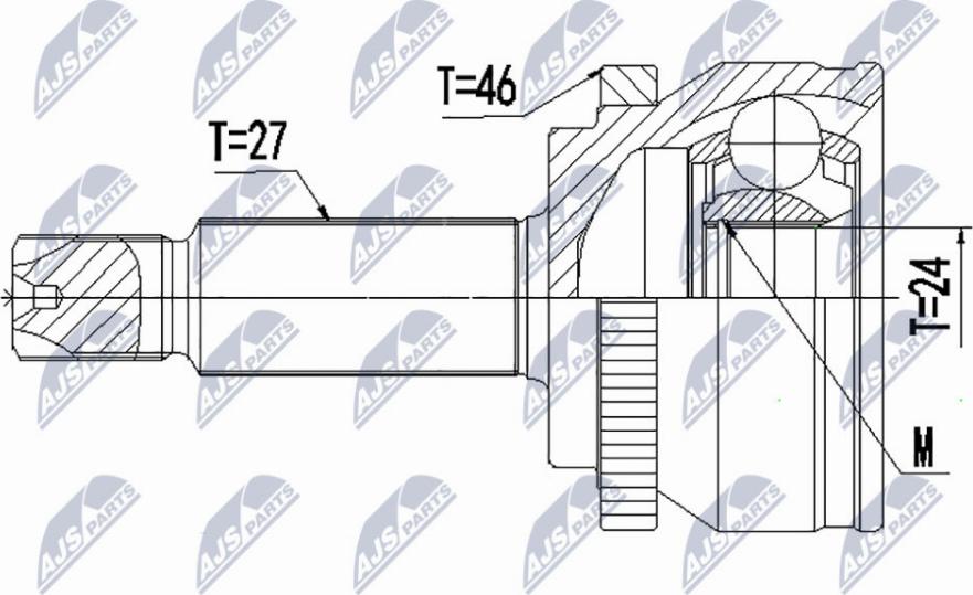 NTY NPZ-HY-557 - Ledsats, drivaxel xdelar.se