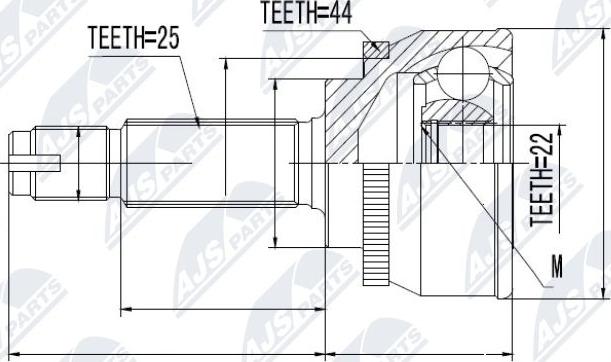 NTY NPZ-HY-539 - Ledsats, drivaxel xdelar.se