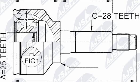 NTY NPZ-KA-349 - Ledsats, drivaxel xdelar.se