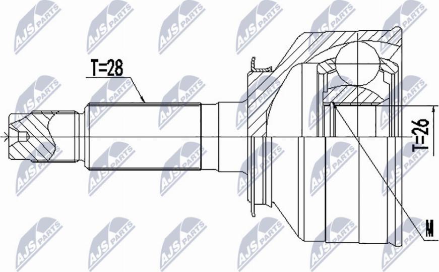 NTY NPZ-KA-366 - Ledsats, drivaxel xdelar.se