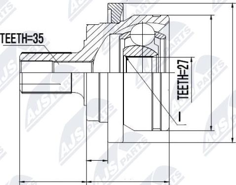 NTY NPZ-ME-004 - Ledsats, drivaxel xdelar.se