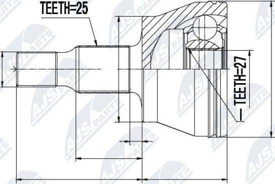 NTY NPZ-ME-008 - Ledsats, drivaxel xdelar.se