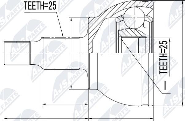 NTY NPZ-ME-007 - Ledsats, drivaxel xdelar.se