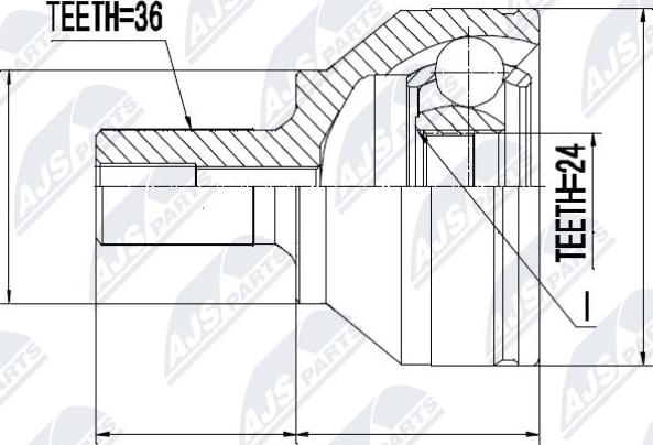 NTY NPZ-MZ-044 - Ledsats, drivaxel xdelar.se