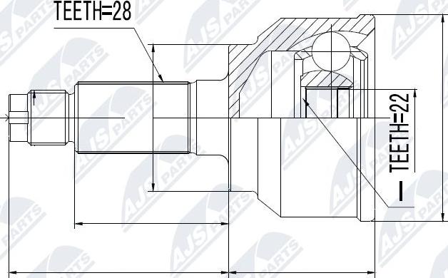 NTY NPZ-MZ-045 - Ledsats, drivaxel xdelar.se