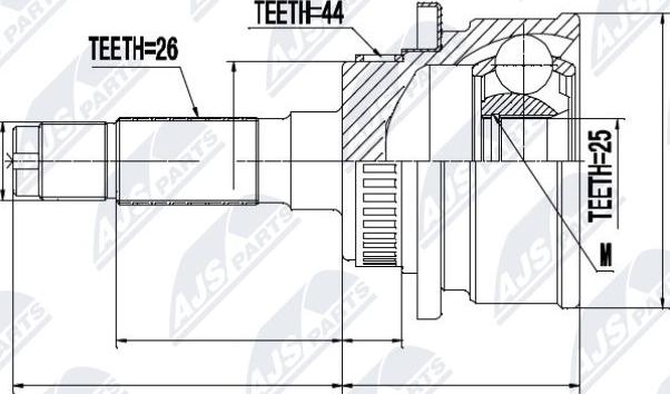 NTY NPZ-MZ-041 - Ledsats, drivaxel xdelar.se