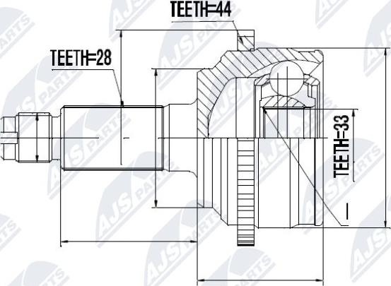 NTY NPZ-MZ-054 - Ledsats, drivaxel xdelar.se