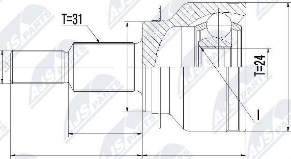 NTY NPZ-MZ-055 - Ledsats, drivaxel xdelar.se