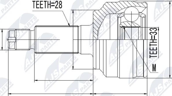 NTY NPZ-MZ-058 - Ledsats, drivaxel xdelar.se