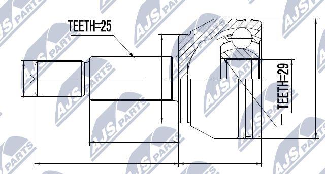 NTY NPZ-MZ-060 - Ledsats, drivaxel xdelar.se