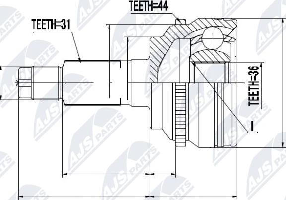 NTY NPZ-MZ-019 - Ledsats, drivaxel xdelar.se