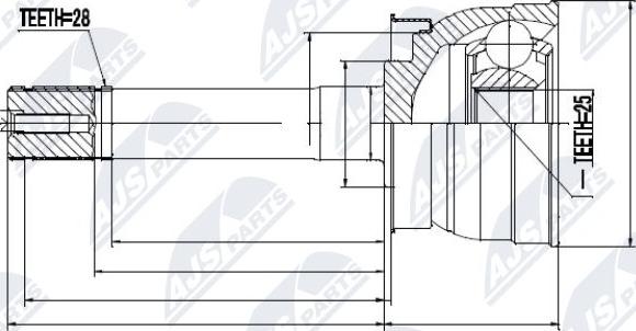 NTY NPZ-NS-079 - Ledsats, drivaxel xdelar.se