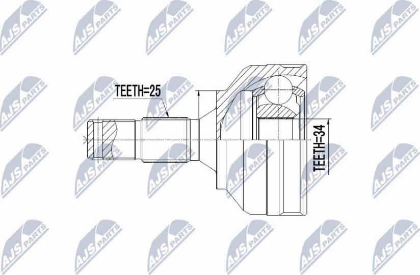 NTY NPZ-PE-030 - Ledsats, drivaxel xdelar.se