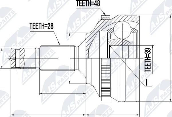 NTY NPZ-PE-023 - Ledsats, drivaxel xdelar.se