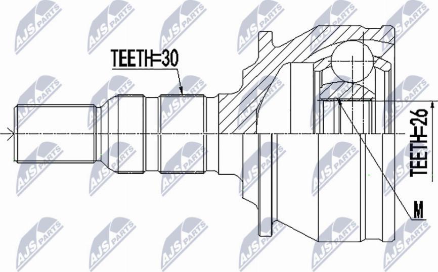 NTY NPZ-PL-045 - Ledsats, drivaxel xdelar.se