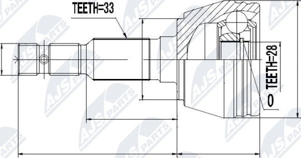 NTY NPZ-PL-013 - Ledsats, drivaxel xdelar.se